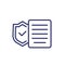 privacy policy line icon on white