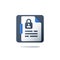 Privacy policy, personal data security, GDPR concept, vector icon