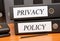 Privacy Policy - two binders in the office