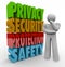 Privacy Security Protection Safety Thinker 3d Words