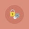 Privacy setting vector icon illustration Vector of computer