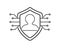 A privacy symbol. protection of personal data from external threats. Pictogram for websites, applications and digital design