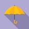 Privacy umbrella icon flat vector. Secure cyber