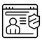 Privacy user icon outline vector. Person account