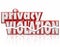 Privacy Violation 3d Words Cracked Letters Invasion Private Info