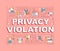 Privacy violation word concepts banner