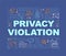 Privacy violation word concepts banner