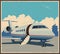 Private aviation retro poster