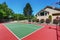 Private basketball court of Suburban luxury house