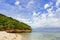 Private beach along the coral coast of Fiji in summer