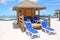 Private beach cabana