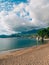 Private beach of the hotel Sveti Stefan, near the island. Monten