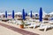 Private beach on Mamaia