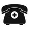 Private clinic telephone icon, simple style