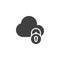 Private cloud vector icon