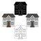 Private cottage.Realtor single icon in cartoon,black style vector symbol stock illustration web.