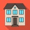 Private cottage. Realtor single icon in flat style vector symbol stock illustration web.