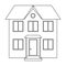 Private cottage.Realtor single icon in outline style vector symbol stock illustration web.