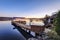 Private dock with jet ski lifts and covered boat lift, Lake Washington.
