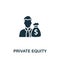 Private Equity icon. Monochrome simple Investments icon for templates, web design and infographics