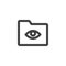 Private file folder line icon
