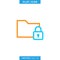 Private Folder Icon Vector Design Template. Editable Stroke.