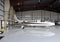 Private jet in hangar