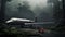 Private Jet Parked In Forest A Stunning Blend Of Art And Industrial Design