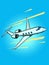private jet passenger plane. speed and business prestige