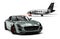 Private Jet and private sport car