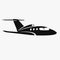 Private jet vector. Business jet illustration.