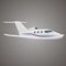 Private jet vector. Business jet illustration.