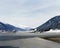 Private jets in the snow covered landscape of St Moritz Switzerland