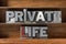 Private life tray