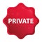 Private misty rose red starburst sticker button