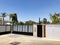 Private modern roof of the house and palm trees in Rishon Le Zion, Israel