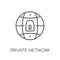 Private network linear icon. Modern outline Private network logo