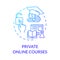 Private online courses concept icon