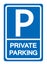 Private Parking Symbol Sign,Vector Illustration, Isolate On White Background Label. EPS10