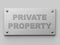 Private Property Metall Door Plate