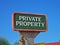 Private property sign