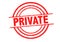 PRIVATE Rubber Stamp