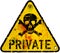 Private sign, warning