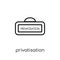 Privatisation icon. Trendy modern flat linear vector Privatisation icon on white background from thin line business collection