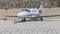 Prive Small Jet Plane Parked Behind Protected Barbed Wire . Editor