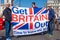 Pro Brexit protesters at Parliament Square, London, UK.