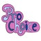 Pro choice words in pink blue stickers style. Hand drawn illustration for reproductive abortion rights, feminist concept