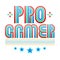 Pro Gamer, Professional Video Gamer vector Seal lettering emblem