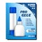 Pro Glue Stick And Bottle Advertise Banner Vector
