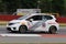Pro Honda Fit race car on the course